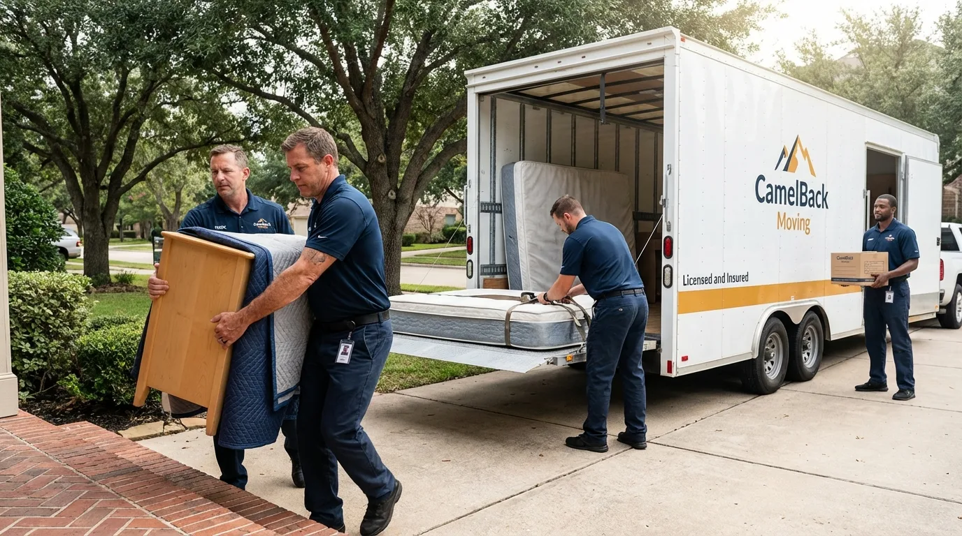 Crew loading residential truck for cross-state move from Auburn, WA
