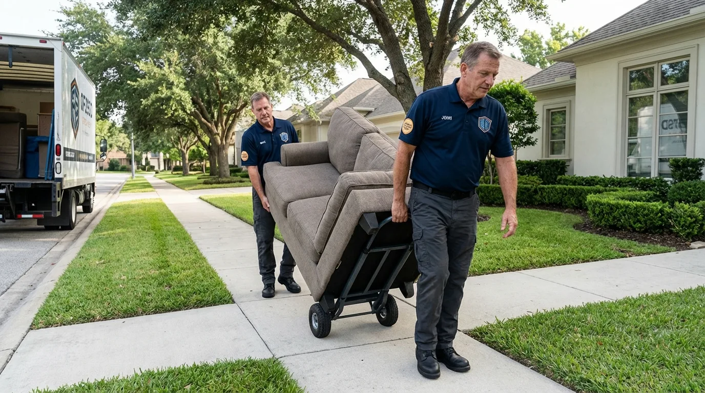 Local residential moving crew loading furniture in Auburn, WA